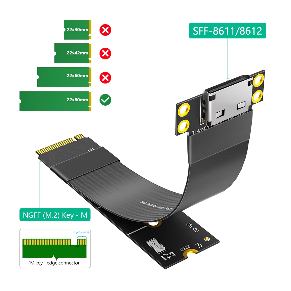 M.2 NVME to Oculink 4i Extensi - огляд і ціна Oculink Egpu Mini Pc